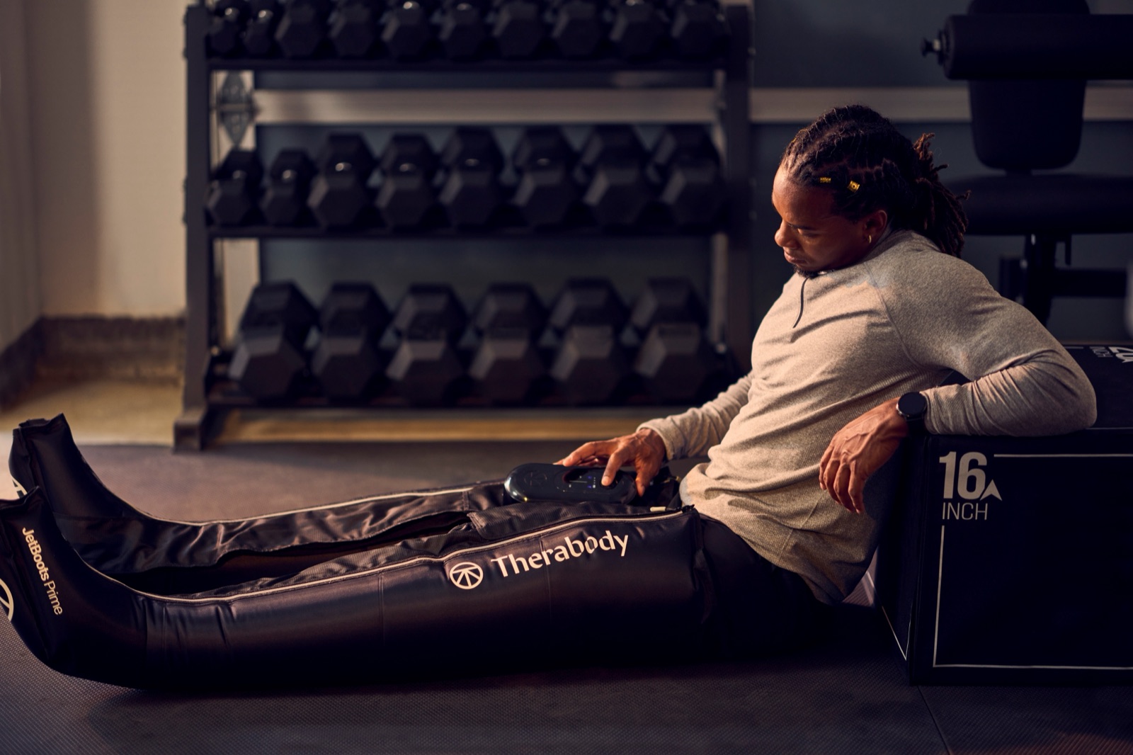Therabody JetBoots pneumatic compression at Yoga Cold Bath