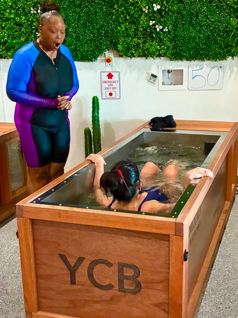 First cold plunge at Yoga Cold Bath