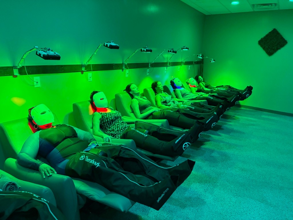 Compression and recovery session at Yoga Cold Bath